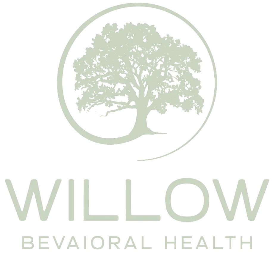 Willow Behavioral Health logo featuring a green tree inside a circle.