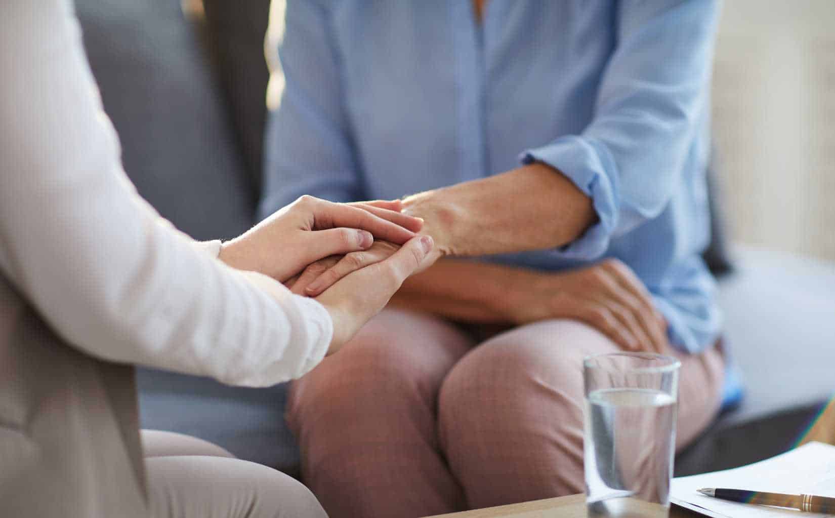 Counselor supporting client in dual diagnosis treatment in Madison, WI.