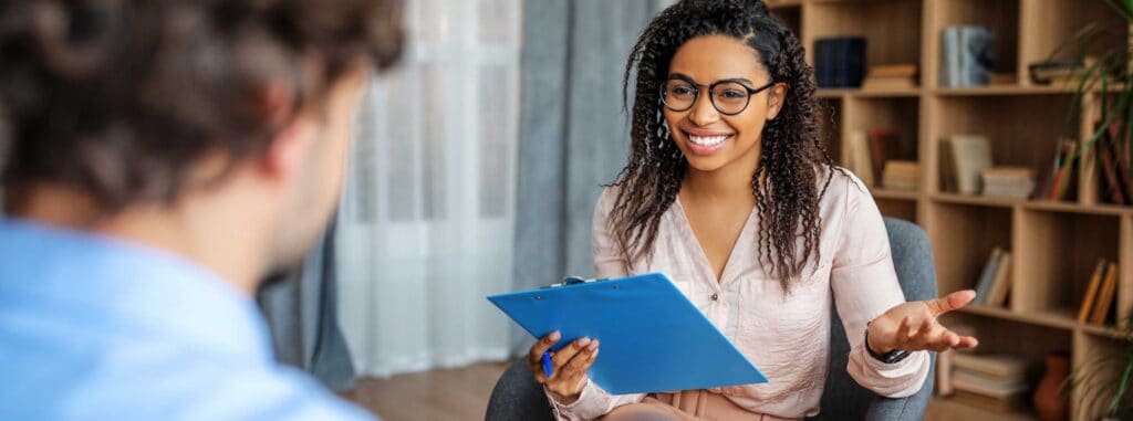 One-on-one therapy session for depression treatment in Madison, WI.