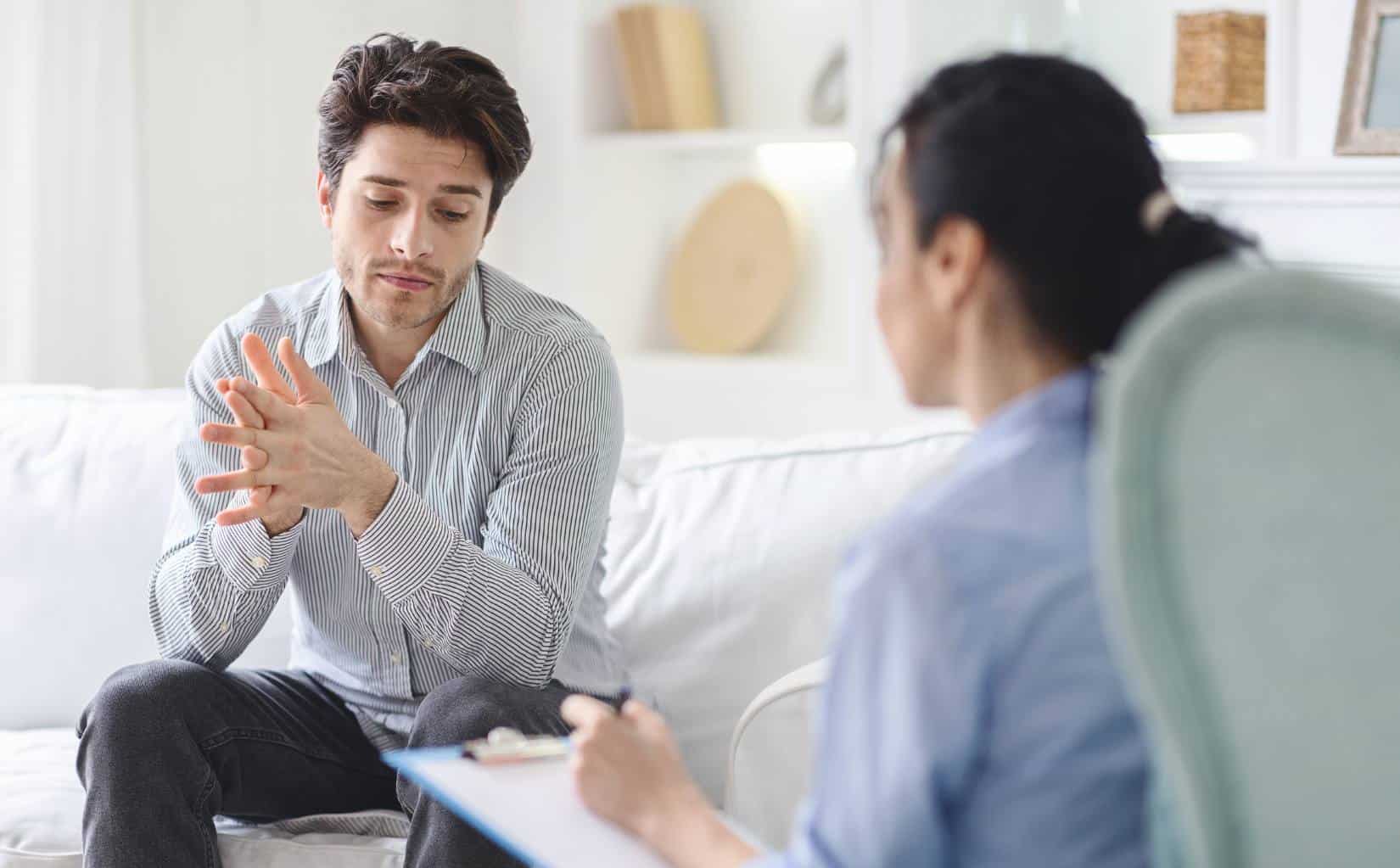 One-on-one counseling session for PTSD treatment in Madison, WI.