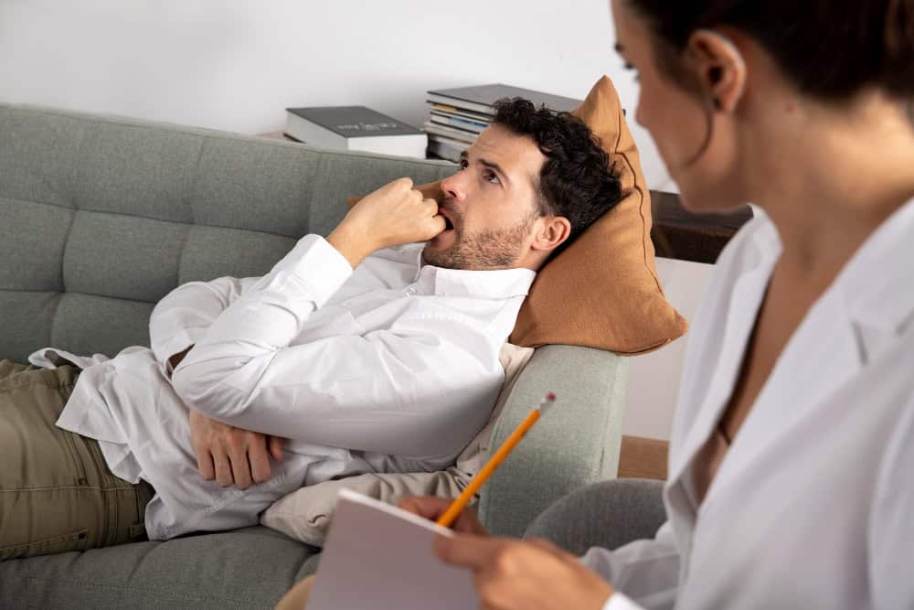 Young person with anxiety speaking with a mental health specialist during Panic Disorder Treatment in Madison, WI.