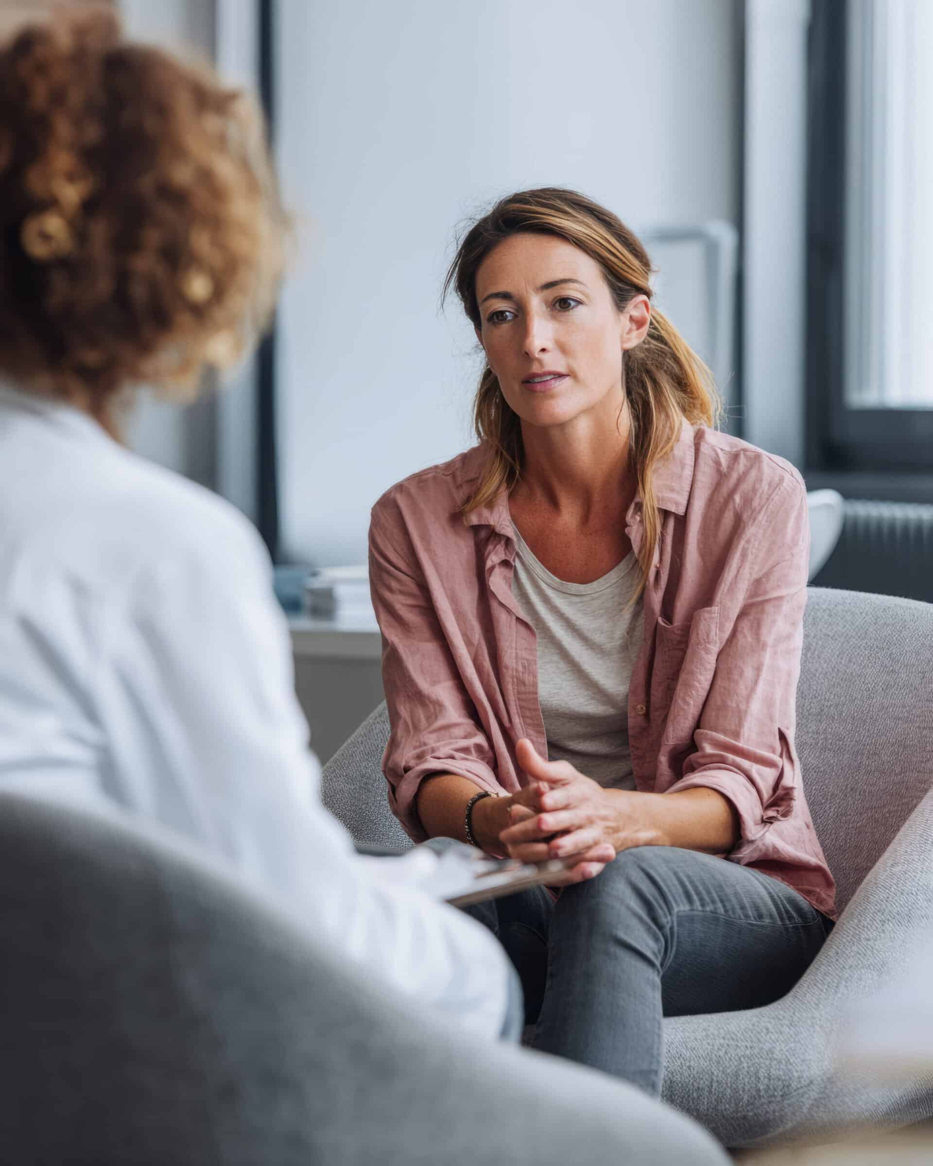 A woman shares her experience during individual therapy through Addiction Treatment for Healthcare Workers in Madison.